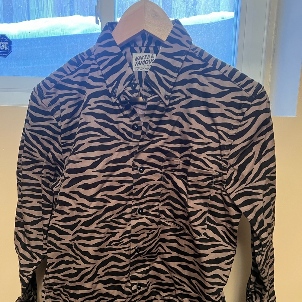 Naked and famous zebra shirt